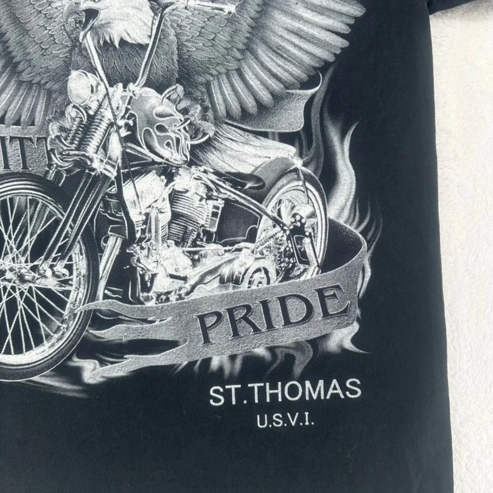 SP‎ General Clothing Ride With Pride Eagle Motorcycle T-Shirt Black M - Picture 14 of 16